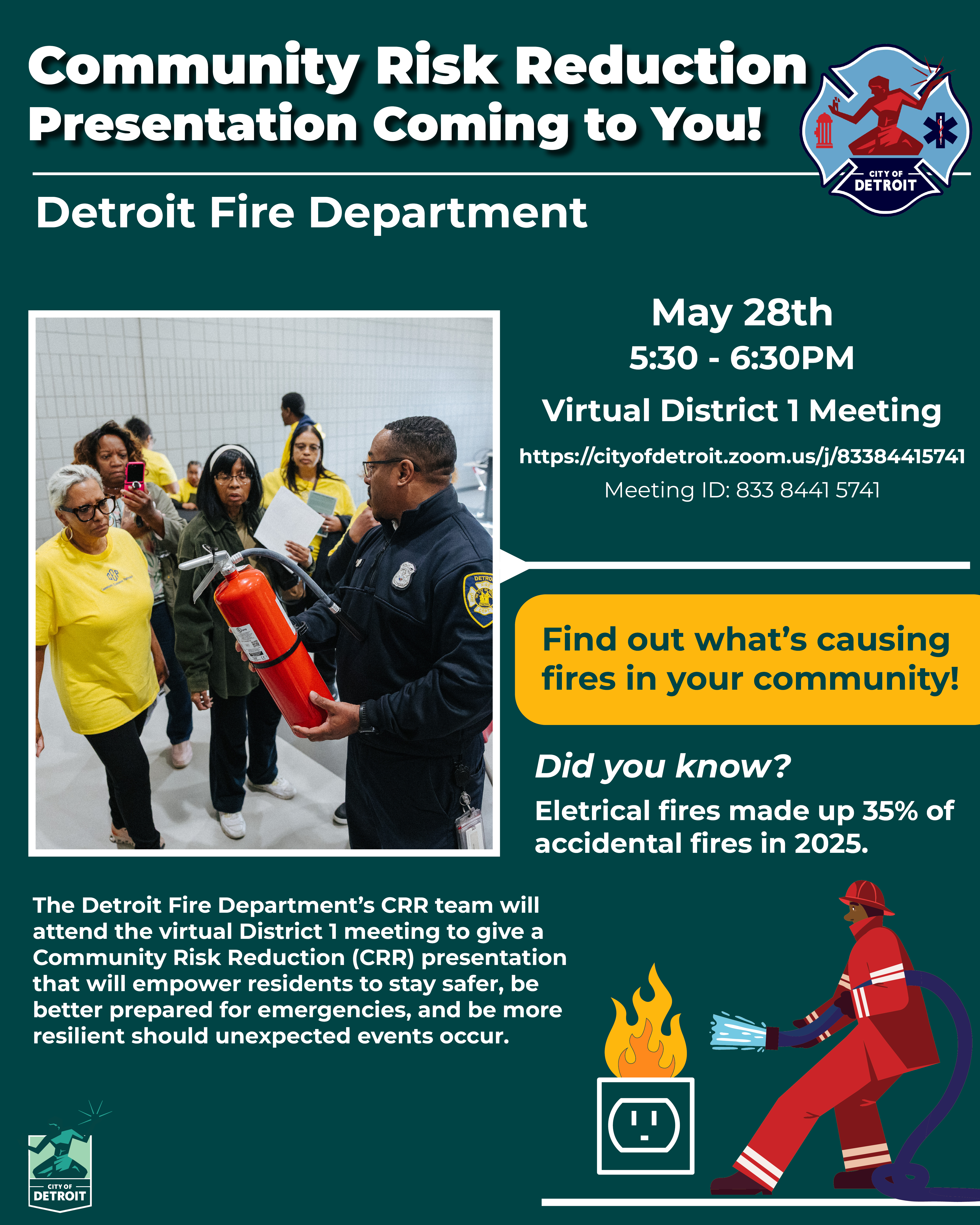 An Invite to a CRR Presentation during a Virtual District 1 Meeting