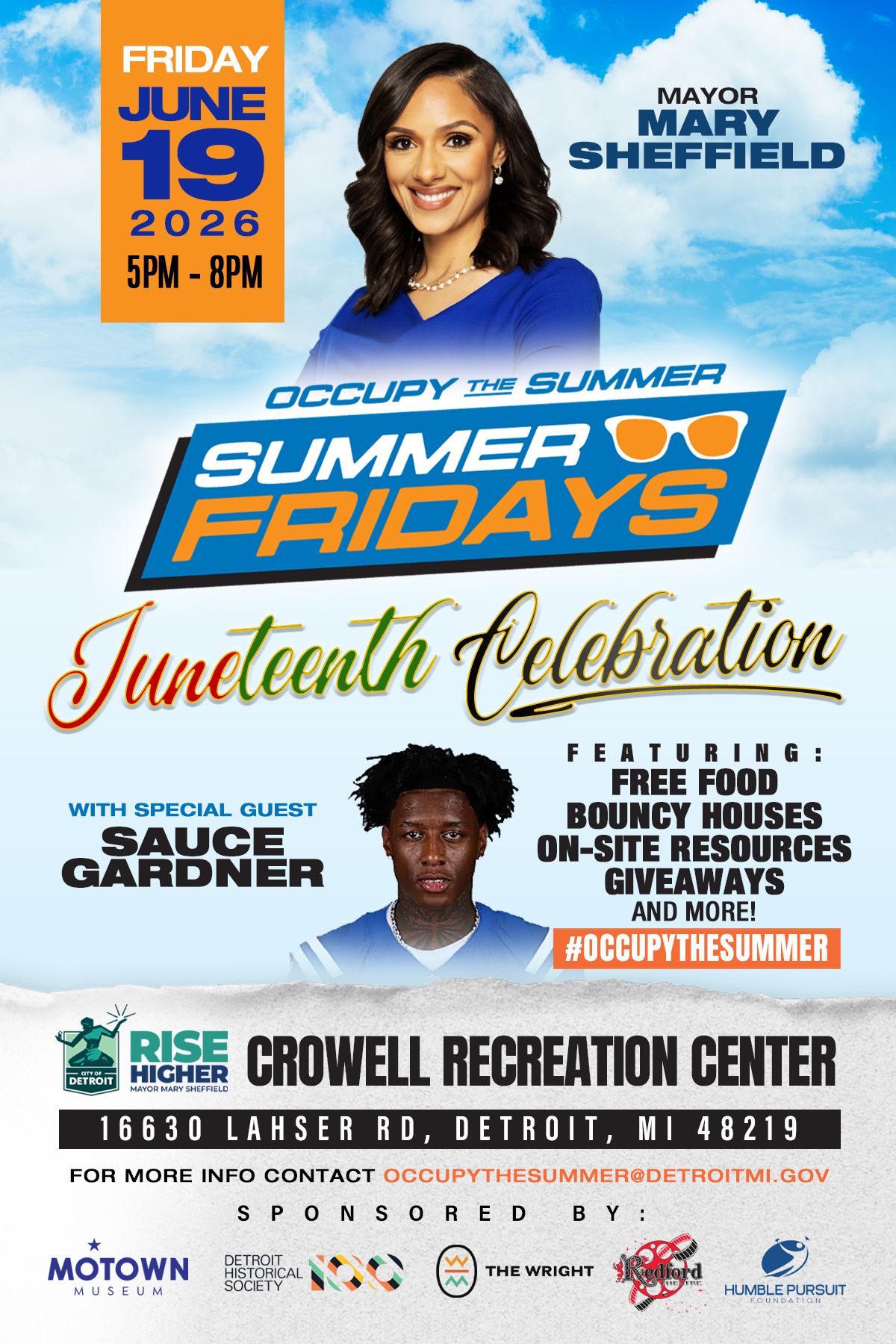 Meet NFL star Sauce Gardner at Detroit's Occupy the Summer Juneteenth Celebration