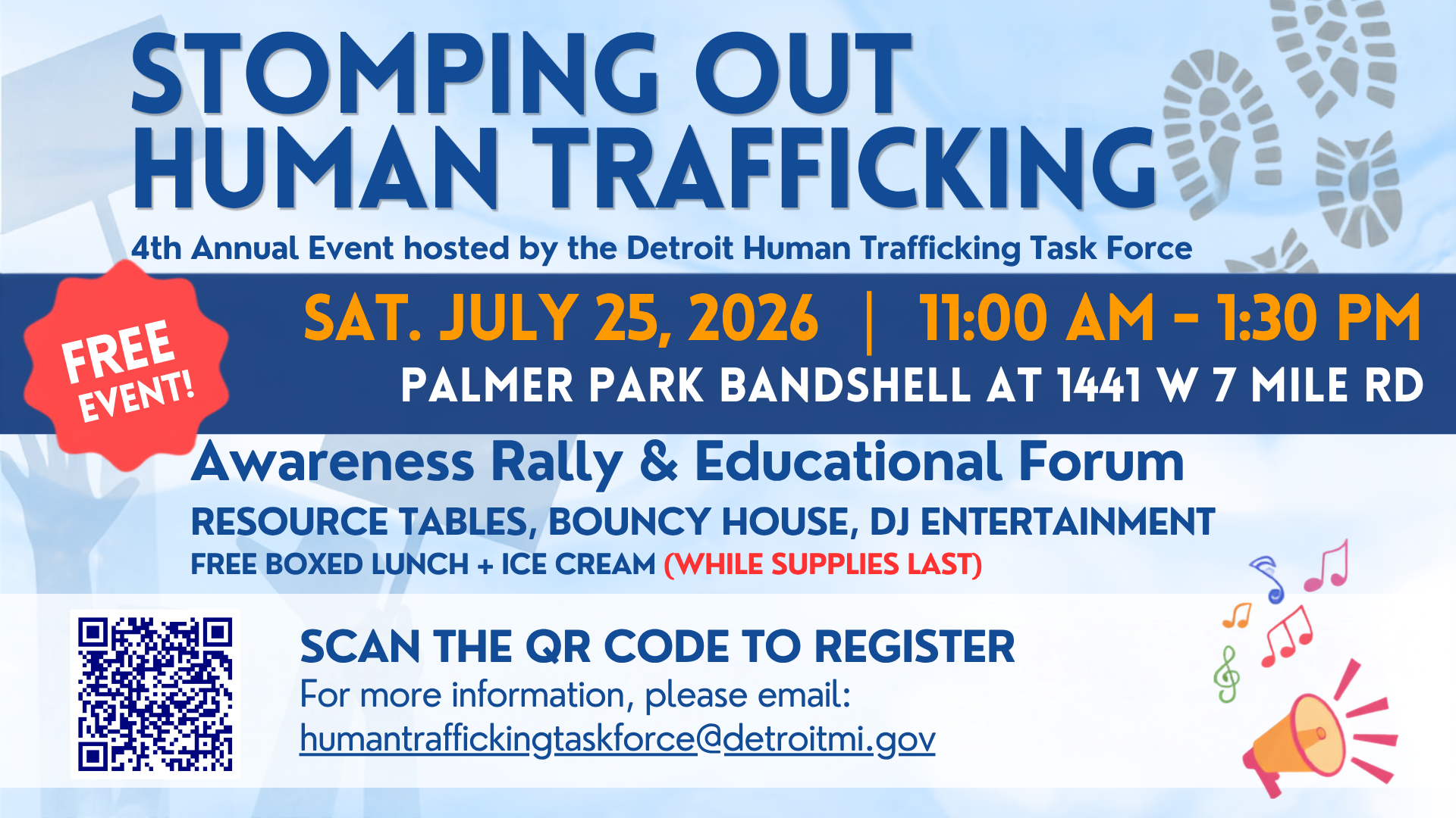 anti-human trafficking awareness event footprint