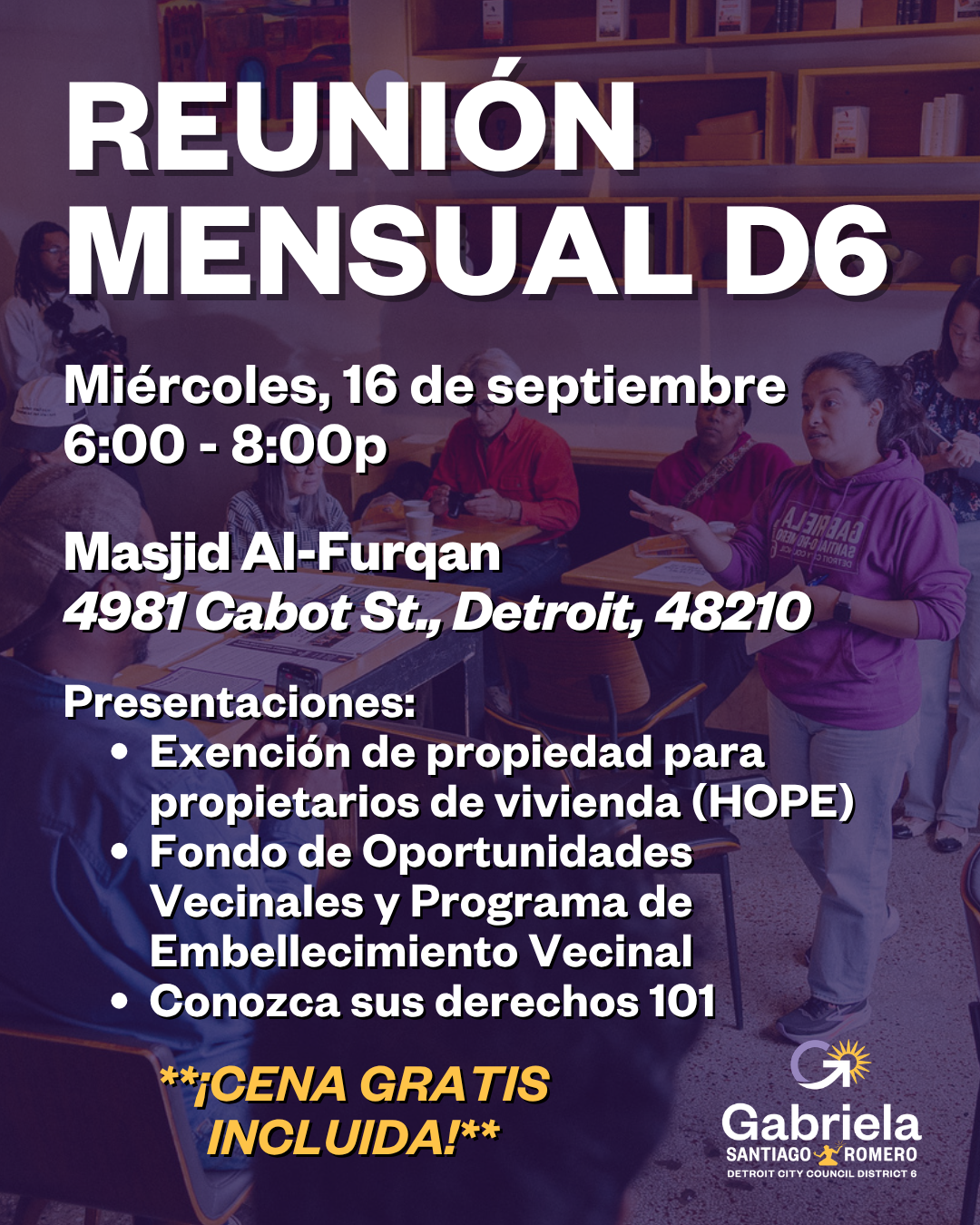 September Monthly D6 Meeting - SPANISH