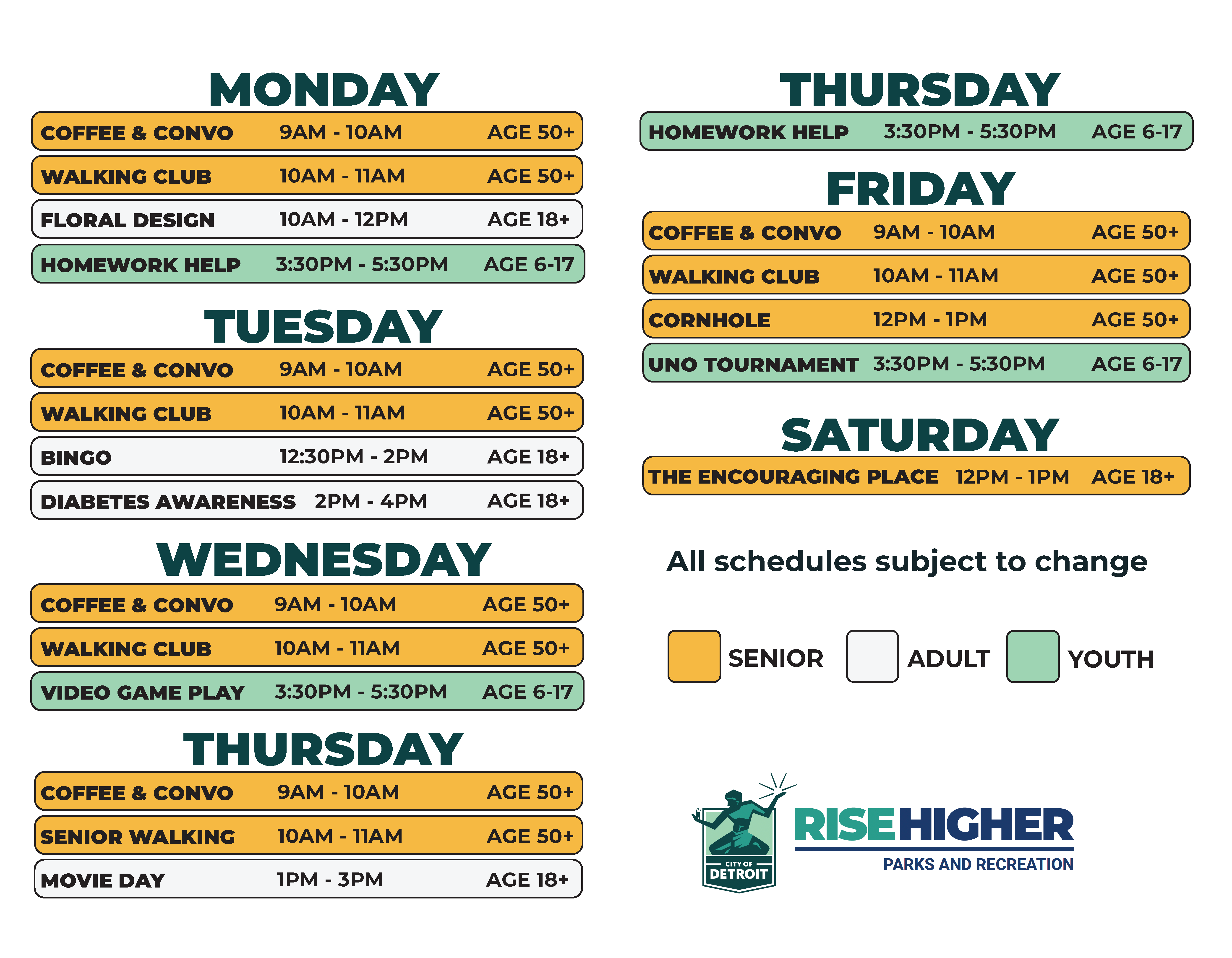 AB Ford Fall 2026 Schedule