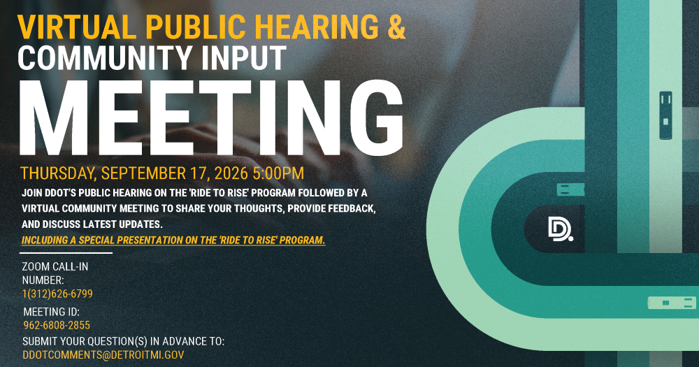 DDOT Virtual Public Hearing and Community Input Meeting