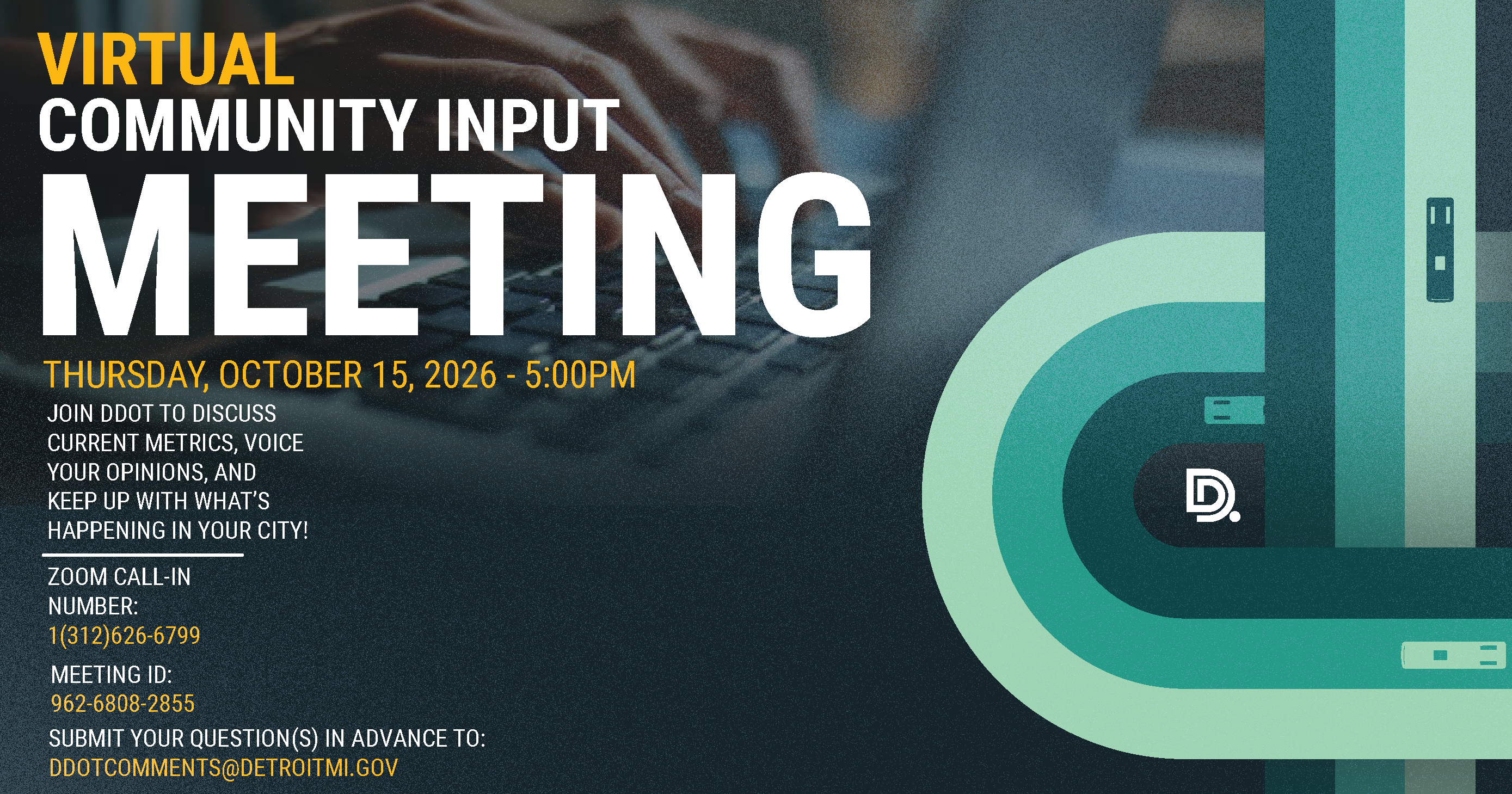 DDOT Virtual Community Input Meeting October 15, 2026