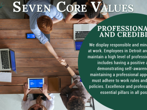 Core Values Professionalism &amp; Credibity