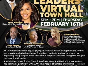 Community Leaders Virtual Townhall, Thursday, February 16th at 5 PM