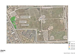 Aerial View of proposed Nature Pocket at Jayne