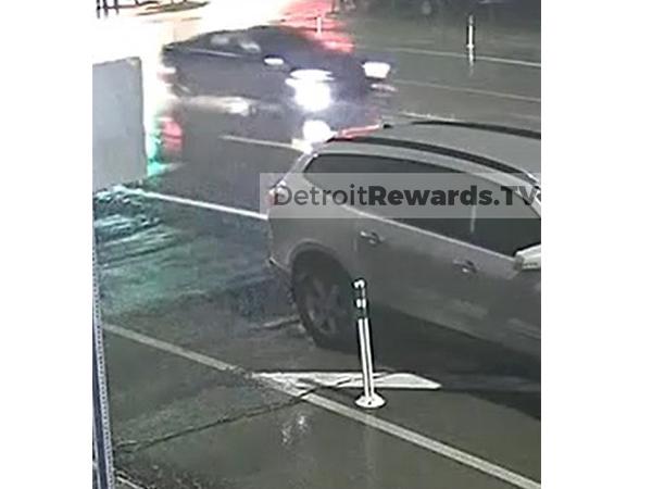 Suspect vehicle, a black Dodge Challenger.