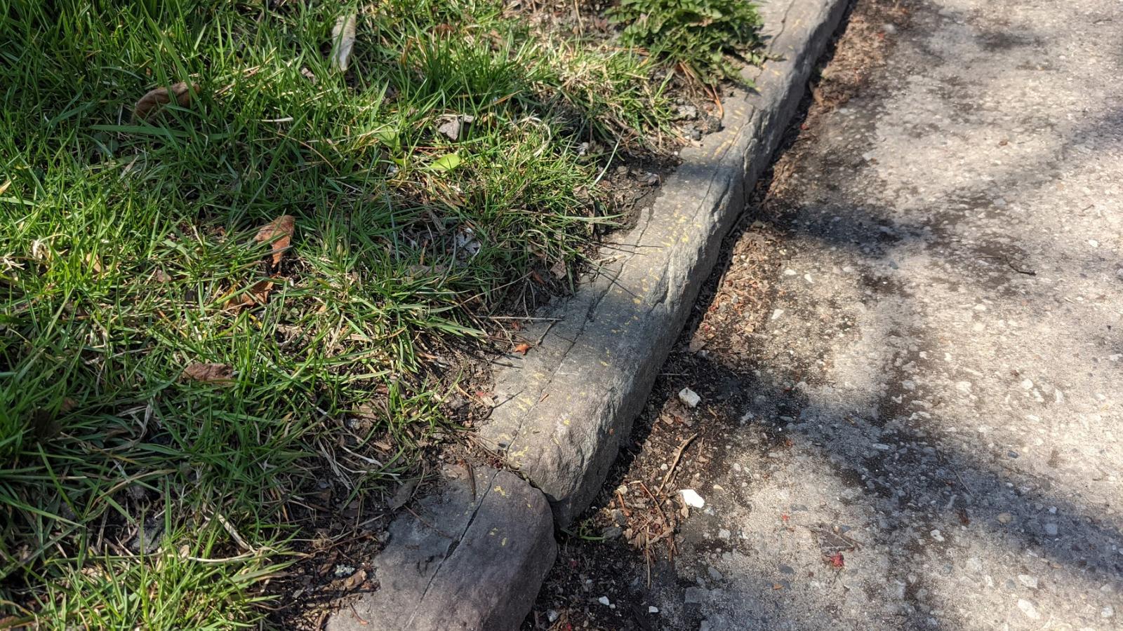 Historic stone curb in Indian Village